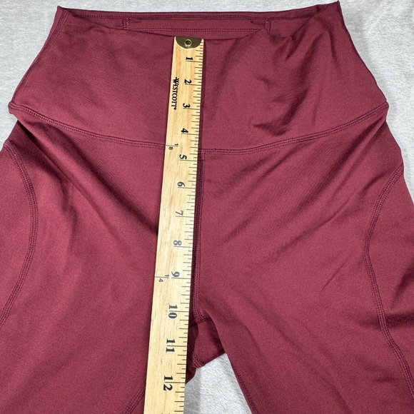 Free People Movement Good Times High Ruse Maroon Red Leggings Size Small - Picture 9 of 16